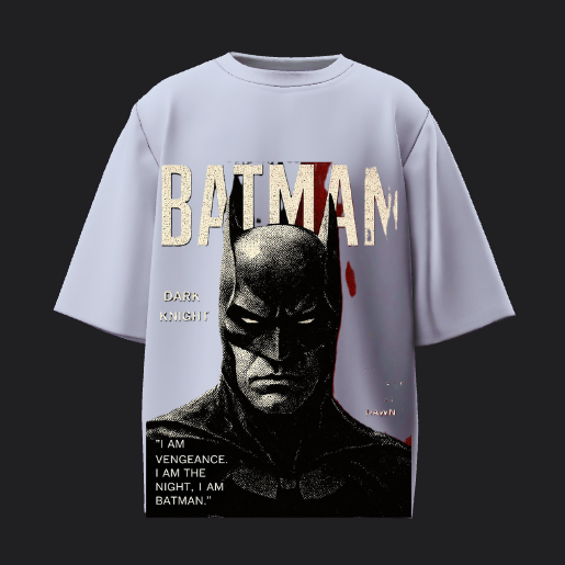 GOATZILLA Street Batman Oversized T-Shirt – White